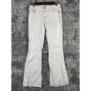LEI Jeans Sophia Junior 5 (29 X 29.5) Hiphugger‎ Flare Leg White